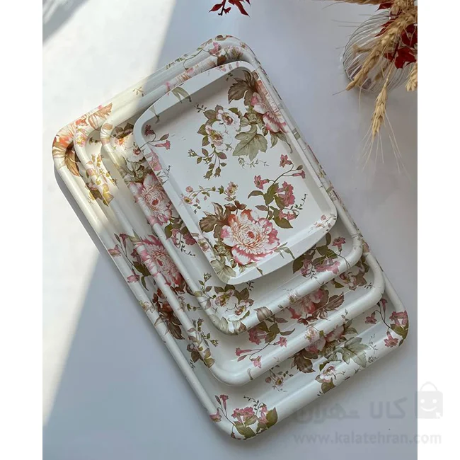 سینی مستطیل گلدار